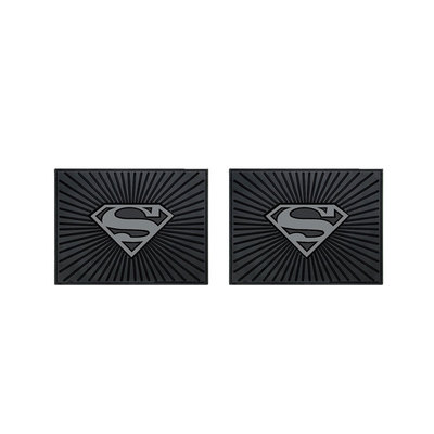Brand New Superman Silver Logo Car Truck SUV Front Rear Back Rubber Floor Mats