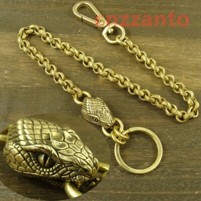 Brass ''Viper snake head'' Clasps swivel snap hook key Fob chain ring clip H127