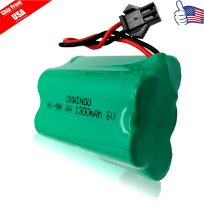1X 6V 1300mAh Ni-MH AA for Solar Bulbs Light Power Battery Pack with SM 2P Plug
