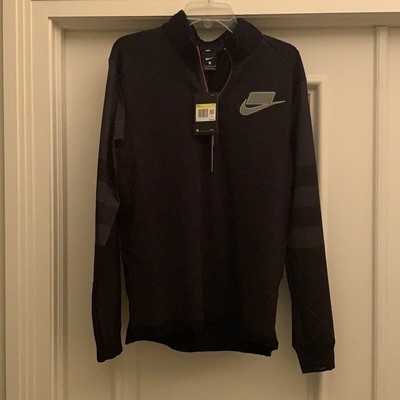 Nike Wild Run LS Running Top Mens Sz Small Black BV5603-010 NSW