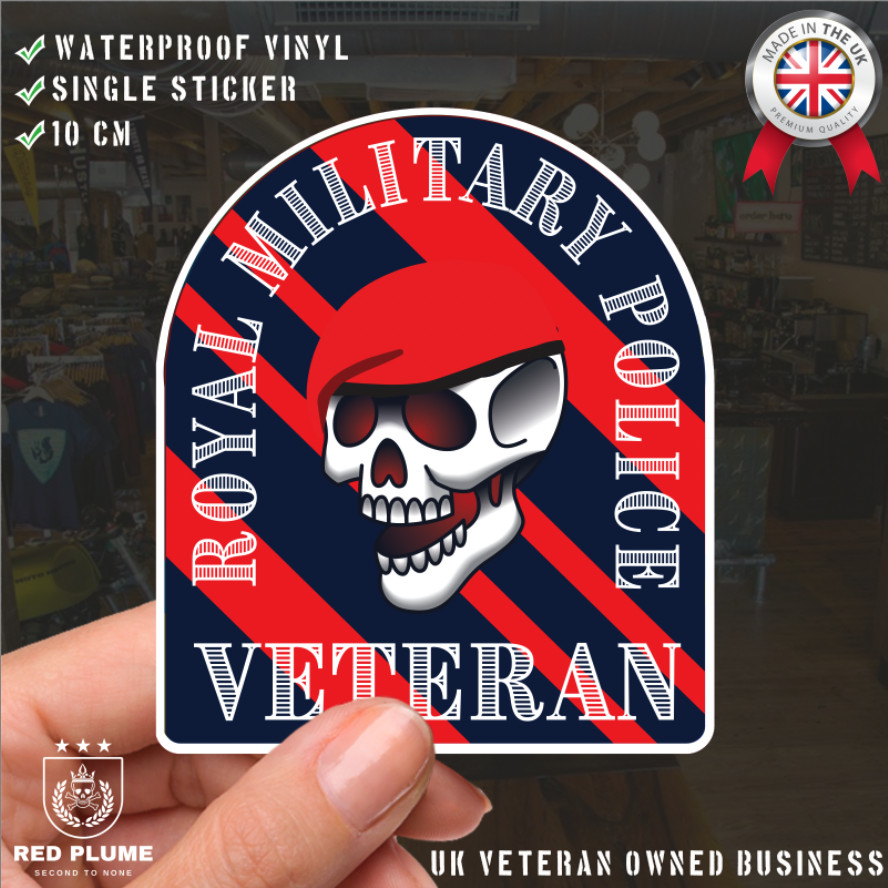 Royal Military Police Veteran Old School Tattoo Style Veteran Sticker - Picture 1 of 4
