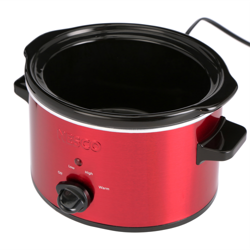 NESCO SC-150R Slow Cooker, 1.5 Quarts, Metallic Red