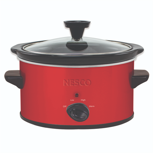 NESCO SC-150R Slow Cooker, 1.5 Quarts, Metallic Red