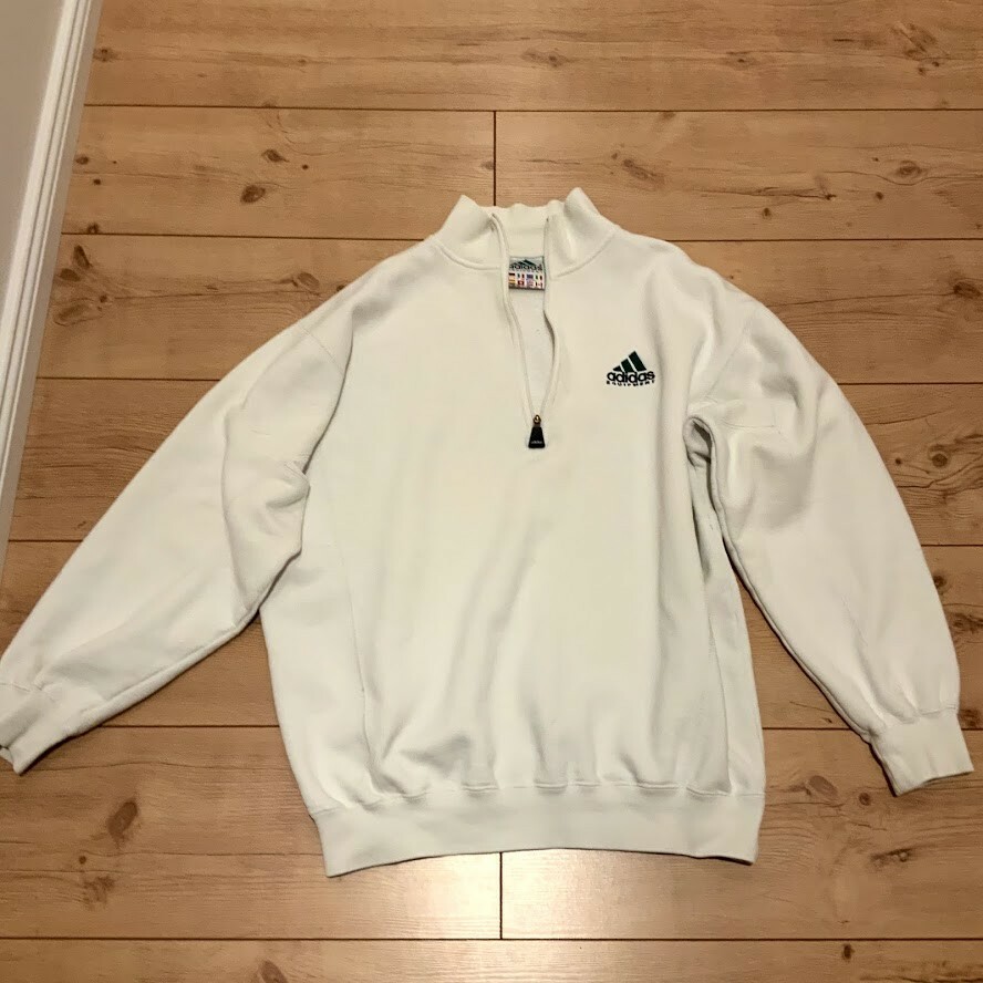 Adidas Herren Sweatshirt Oldschool Pullover Blau Weiß, Gr Adidas Herren Sweatshirt Oldschool Pullover Blau Weiß, Gr