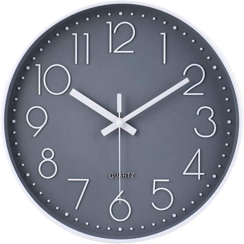 Large Wall Clock Modern Round Silent Multi Colors Quartz Action Office Home Shop