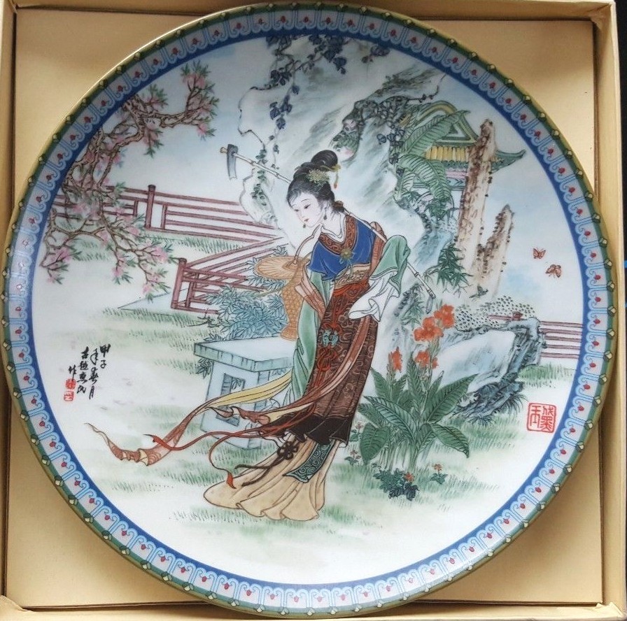 BEAUTIES OF THE RED MANSION IMPERIAL JINGDEZHEN PLATES ZHAO HUIMIN LOT OF 3