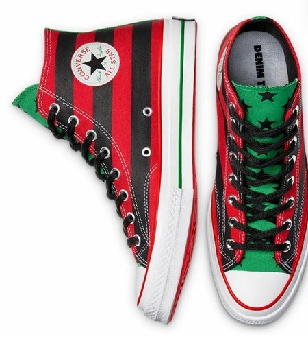 Pre-owned Converse X Denim Tears Chuck Taylor 70 High Top Green Black Beauty Juneteenth Us In Multicolor