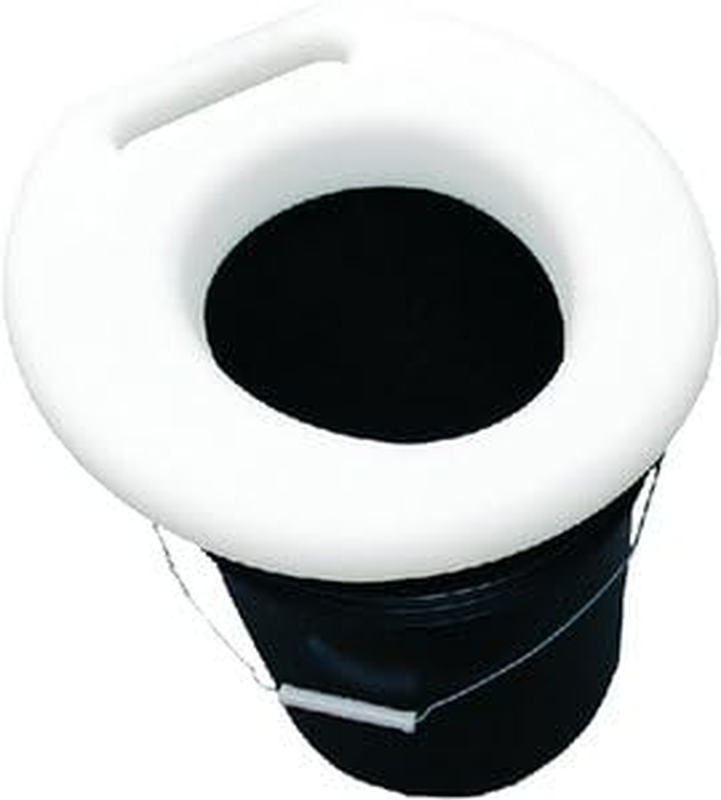 Portable Potty Universal Fit for 5 Gallon Buckets, White (Bu