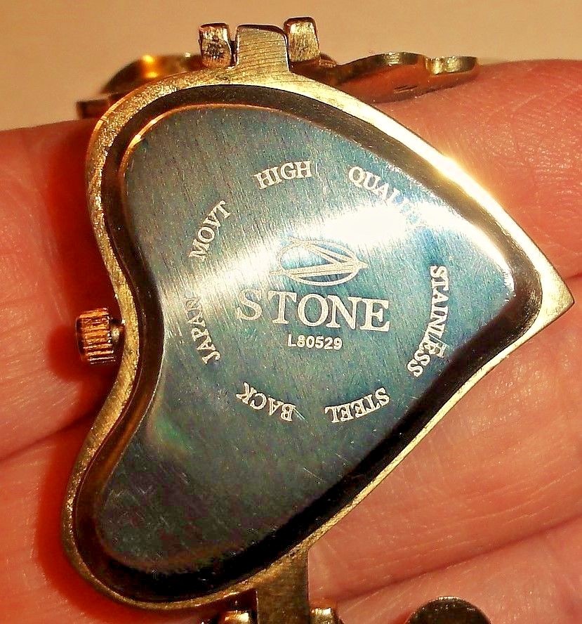 Stone Watch Love/Lucky quartz watch -new with box