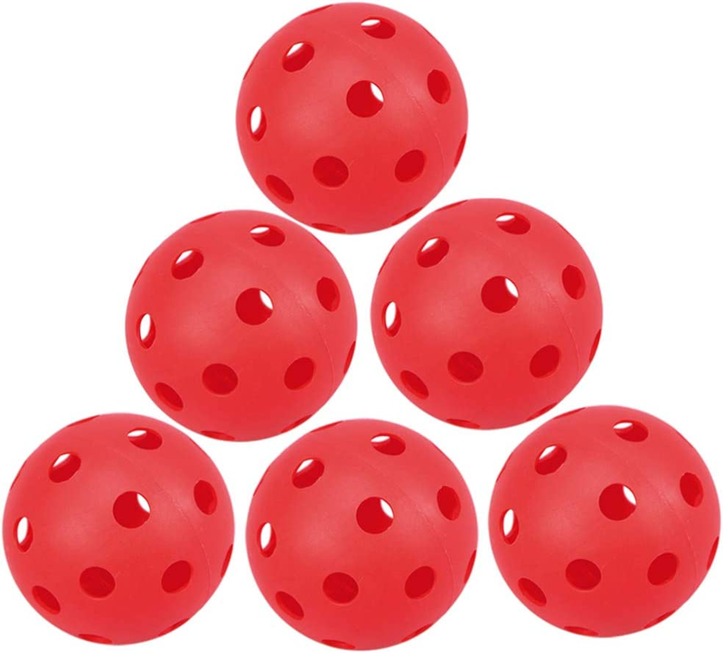 6Pcs Plastic Golf Balls Practice Baseballs Indoor Pickleballs Golf Practice Trai