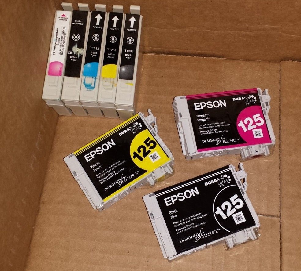 26 Empty Epson Stylus Inkjet Printer Ink Cartridges - All Colors