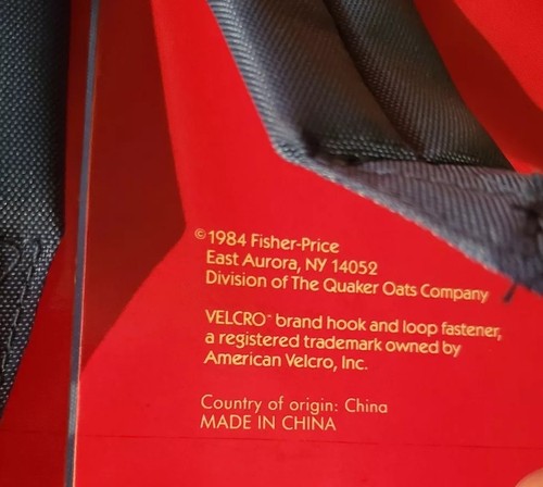 New Vintage Fisher Price Youth School Backpack 1984 Extra Thick Reinforced