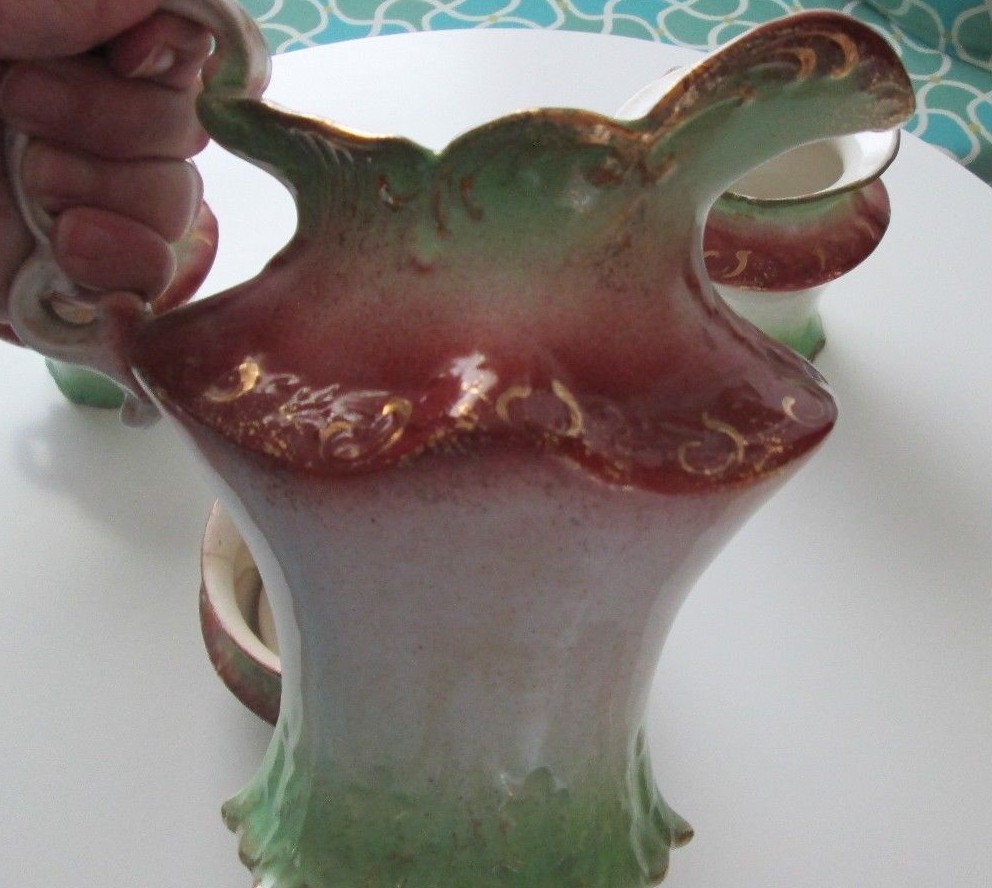 French La Francaise Porcelain Pottery Sugar Creamer Pitcher CUPID Set + one free