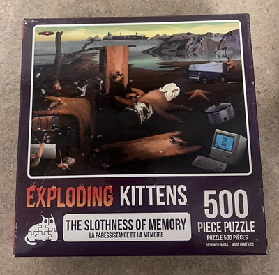 Exploding Kittens Puzzle The Slothness Of Memory 500 Piece Puzzle New