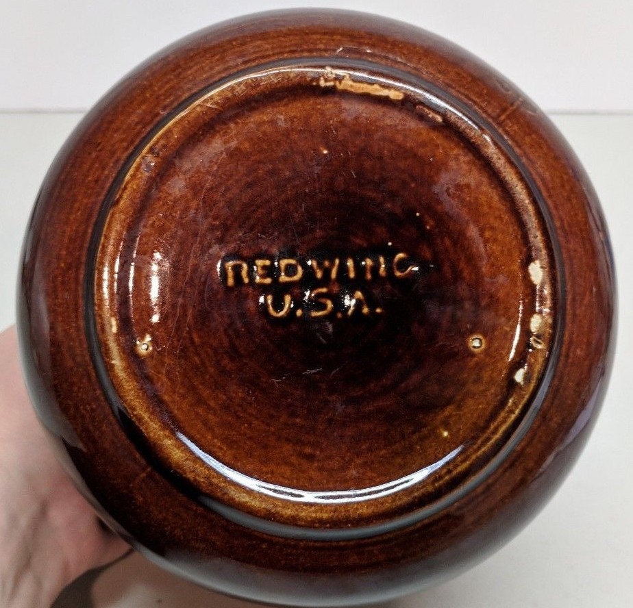 Vintage/Antique Brown Handled Red Wing Pot 5 3/4