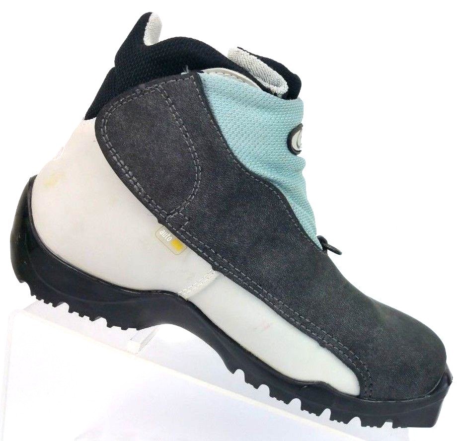 Salomon Autofit SNS Profil Black Gray Cross Country Ski Boots Women's 6.5 /EU 38