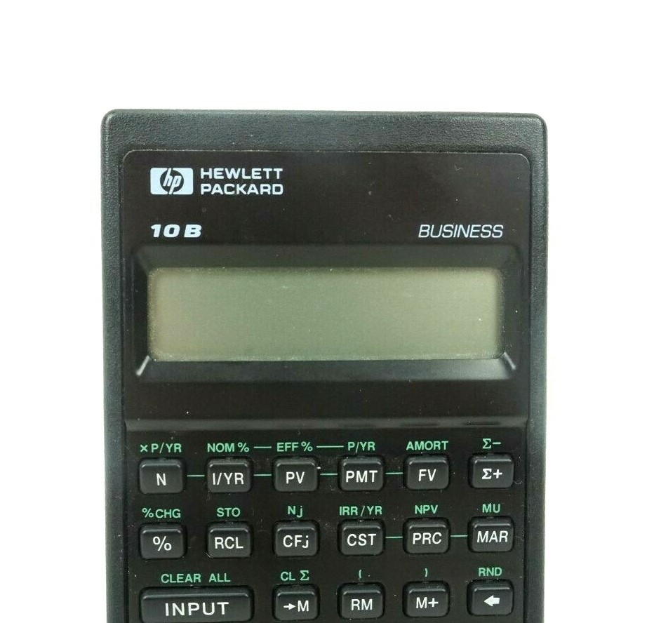 Genuine HP 10B Financial Black Business Calculator and Case Tested & Working