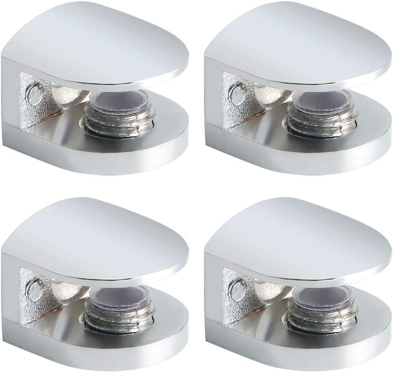 Glass Shelf Bracket,Adjustable Clamp Brackets for Shelves,Wall Mount Clamps for