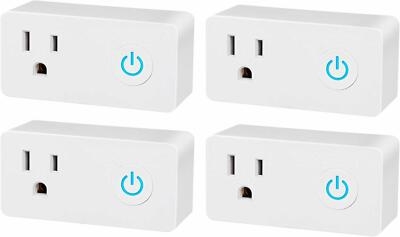BN-LINK 4 Pack Smart Wi-Fi Plug Outlet Works with Alexa and Google Assistant
