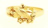 9ct Yellow Gold Ring Leaf & Grape Style Fine Vintage Jewellery Band Size M 12.JPG