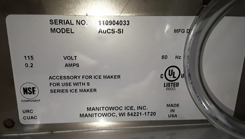 MANITOWAC AUTOMATIC CLEANING SYSTEM FOR S-SERIES ICE MACHINES, AuCS-SI | AuCS-A