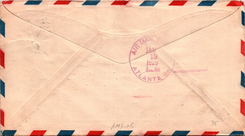 CSS - 1929 5c Blue Airmail, Used with 650 & C11 - D15