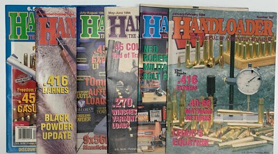 1994 Handloader The Journal Of Ammunition Reloading Magazine Full Year 6 Issues