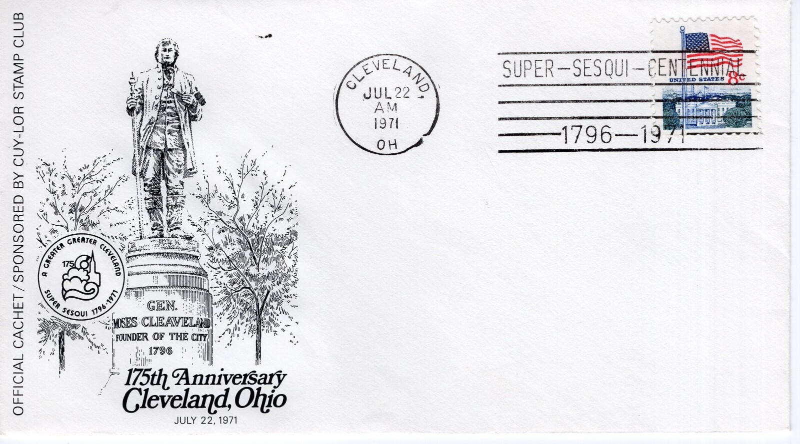 175TH ANNIVERSARY CLEVELAND, OH, CLEVELAND, OH 1971 FDC18968