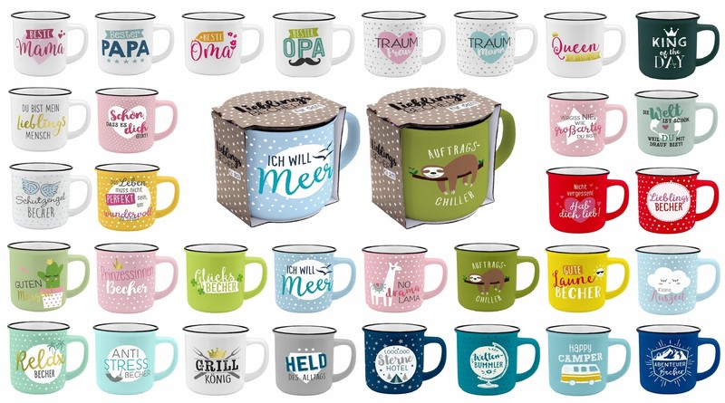 Auswahl Sheepworld Gruss & Co  - Lieblings- Kaffe- Becher Tasse In Emaille Optik