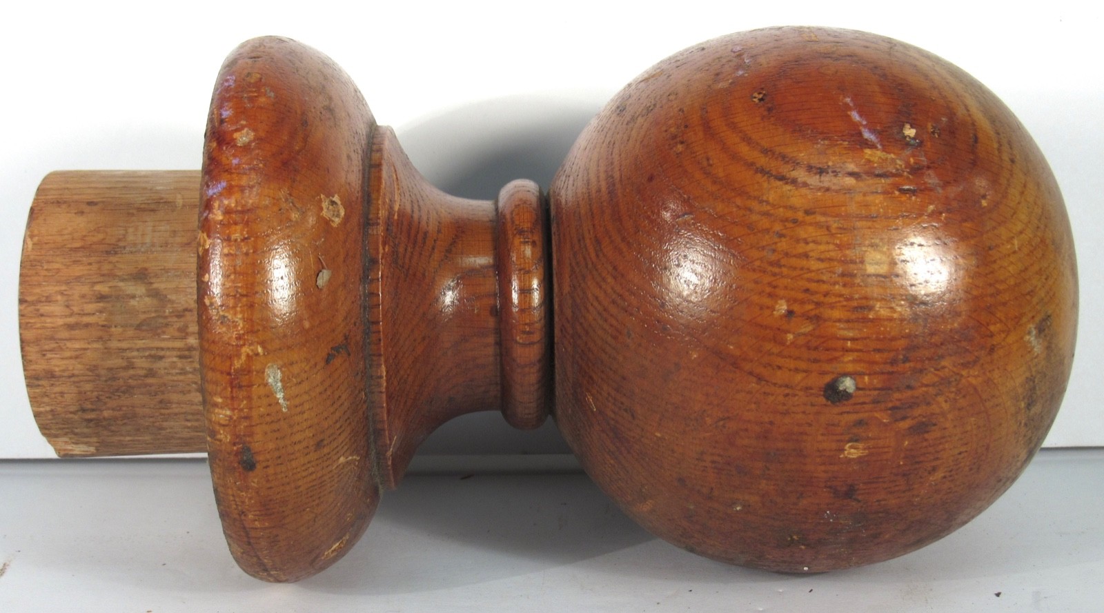 Antique Wood Finial Newel Post Top Pine Architectural Piece Cap B