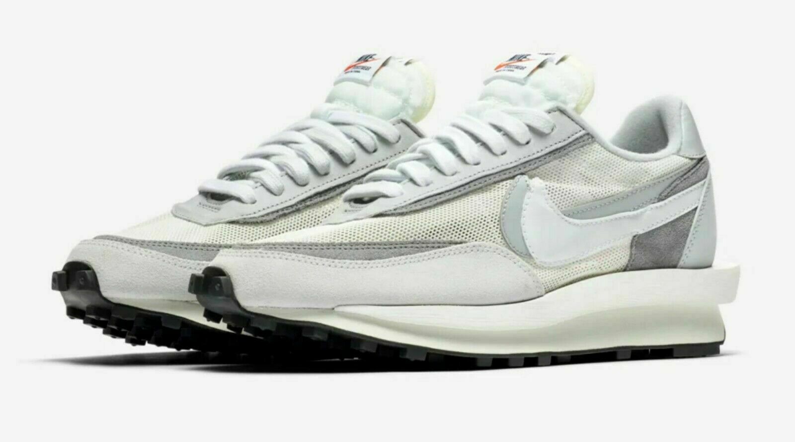 Sacai X Nike LDWaffle Wolf Grey Trainers Sneakers Shoes New Sacai X Nike LDWaffle Wolf Grey Trainers Sneakers Shoes New