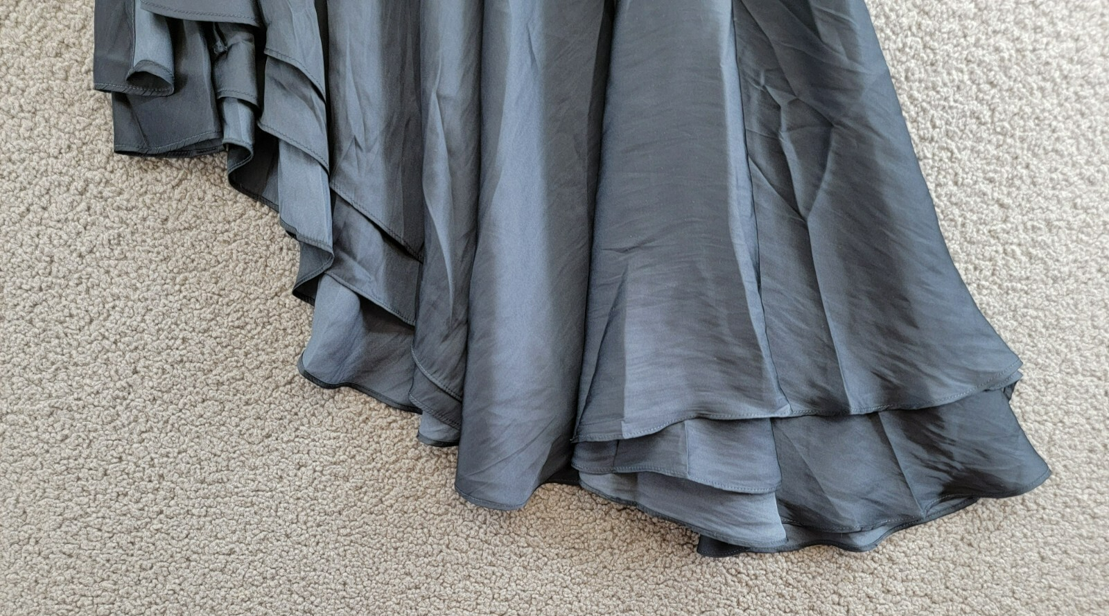 Lioness Legacy Asymmetric Skirt Women's S Navy Ruched Waist Side Zip Closure - Picture 4 of 15