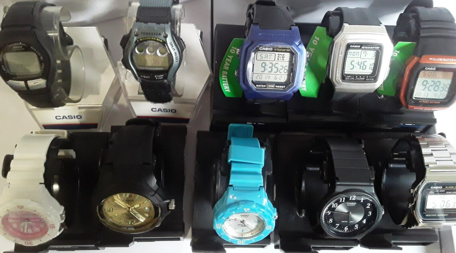 Pre-owned Casio Brand  Watch Lot Of 10 In Black