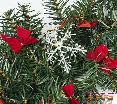 Large 9ft Luxury Xmas Light Up LED Pre Lit Garland Decorated Christmas