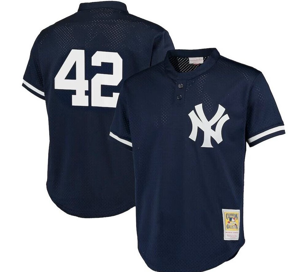 mitchell&nessニューヨークヤンキース ベースボールシャツ　42 Mitchell & Ness New York Yankees #42 Baseball Jersey New