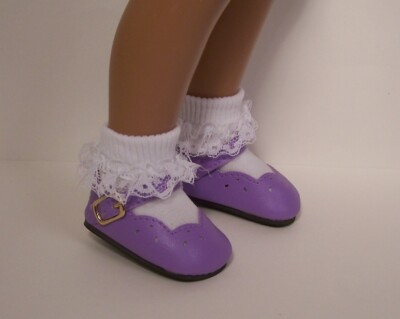 Lavender Scallop LL Doll Shoes FOR 16''- 17'' Sasha (Debs*)