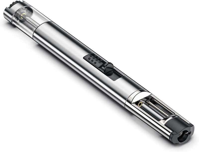Jet Flame Lighter, Refillable 17Cm Long Reach Candle Lighter (Butane Gas Not Inc
