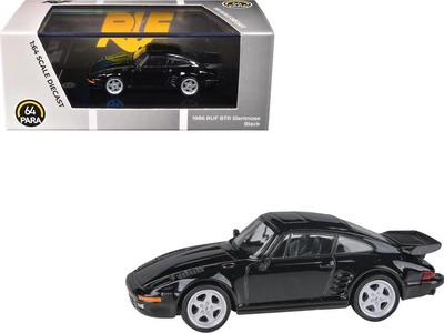 1986 RUF BTR Slantnose Black 1/64 Diecast Model Car by Paragon Models
