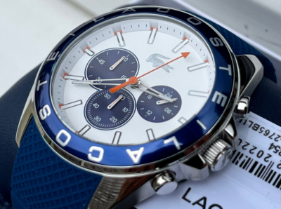 LACOSTE 2010854 MENS WESTPORT SILVER CHRONOGRAPH ANALOGUE WHITE
