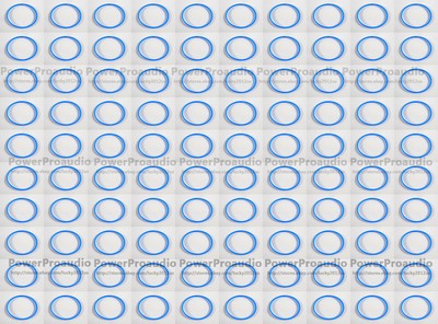 100Pcs Rubber Blue Ring Microphone Grilles Fit for Shure,Beta57/Beta57A 58A