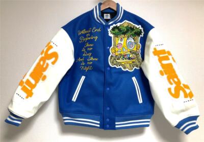SAINT Mxxxxxx Michael Takashi Murakami Varsity Jacket