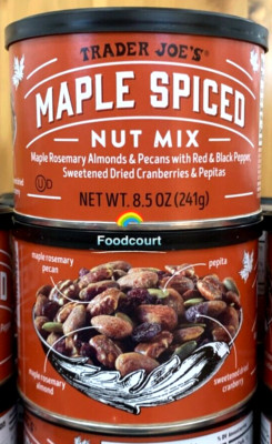 2 Packs Trader Joe's Maple Spiced Nut Mix 8.5 oz Each Pack = 17 oz
