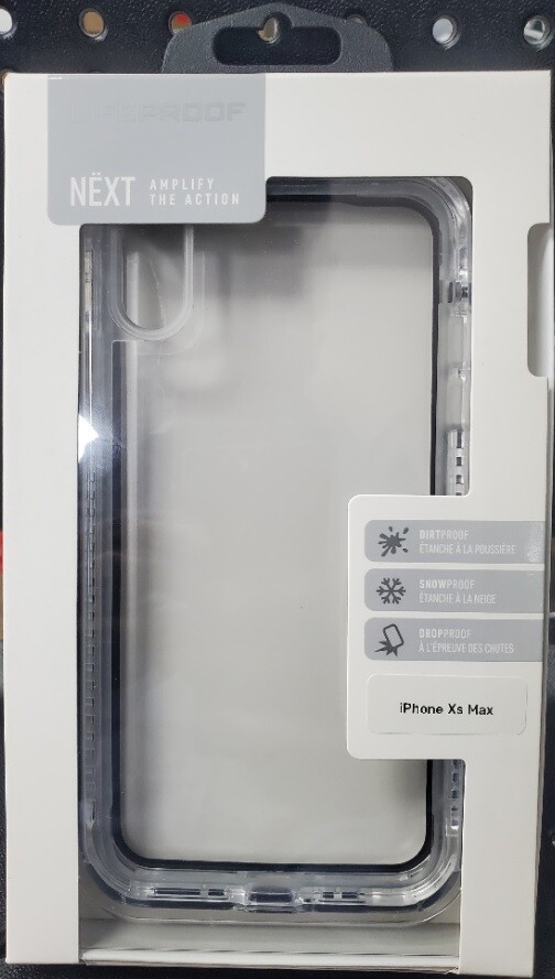 LifeProof NEXT Case for Apple iPhone Xs Max – Black Crystal (Clear