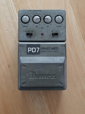 【希少品 生産終了品】Ibanez PD7 ベースオーバードライブ 希少】Ibanez PD7 PHAT-HED Bass Overdrive