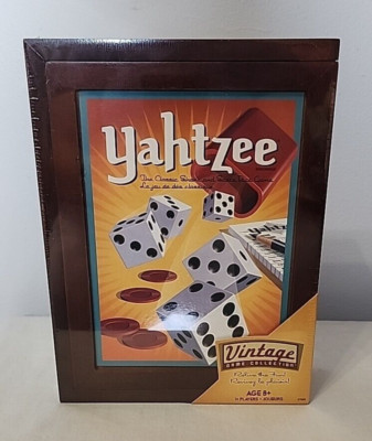 YAHTZEE Vintage Game Collection Wooden Box NEW Sealed 2011 #37699 Parker Brother