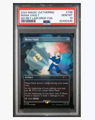 FALLOUT MTG SECRET LAIR DROP FOIL MYTHIC RARE PSA 10 MANA FALLOUT MTG SECRET LAIR DROP FOIL MYTHIC RARE PSA 10 MANA
