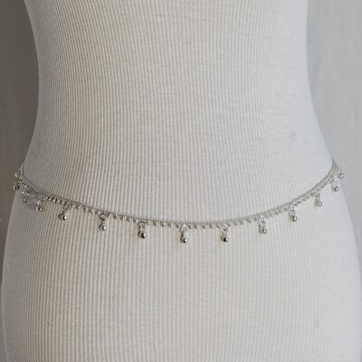 Belly Chain Bollywood Bells Bellydance Silver Tone Metal From India 