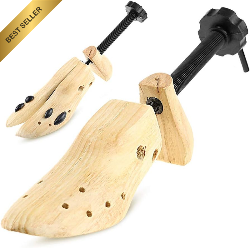 2 Pcs Wooden Adjustable Shoe Stretcher Shoe Widener Wooden Expander for Men and
