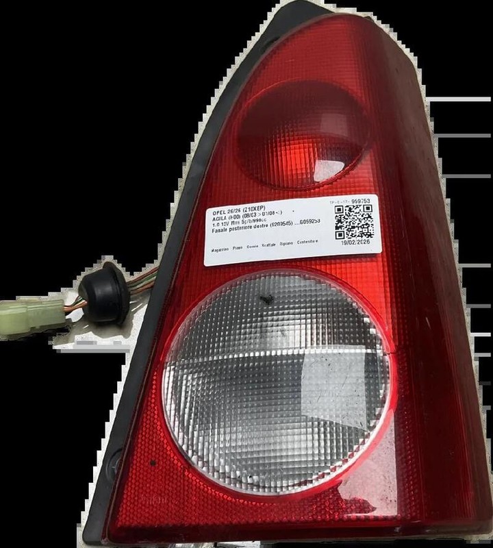 9209545 FANALE POSTERIORE DESTRO OPEL AGILA (H00) (08/03>01/08<) 1.0 12V MNV