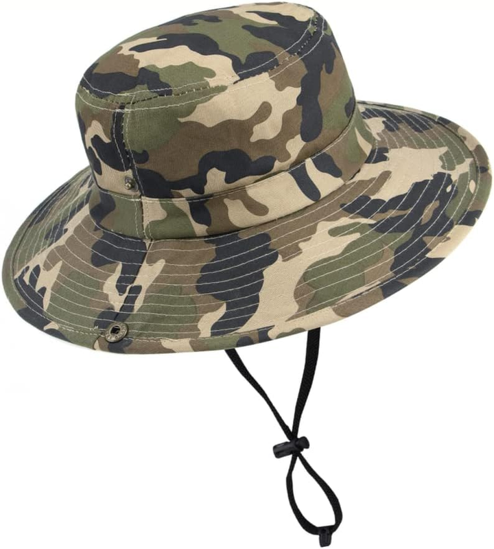 Kids Bucket Sun Hats Camouflage Summer UV Protection
